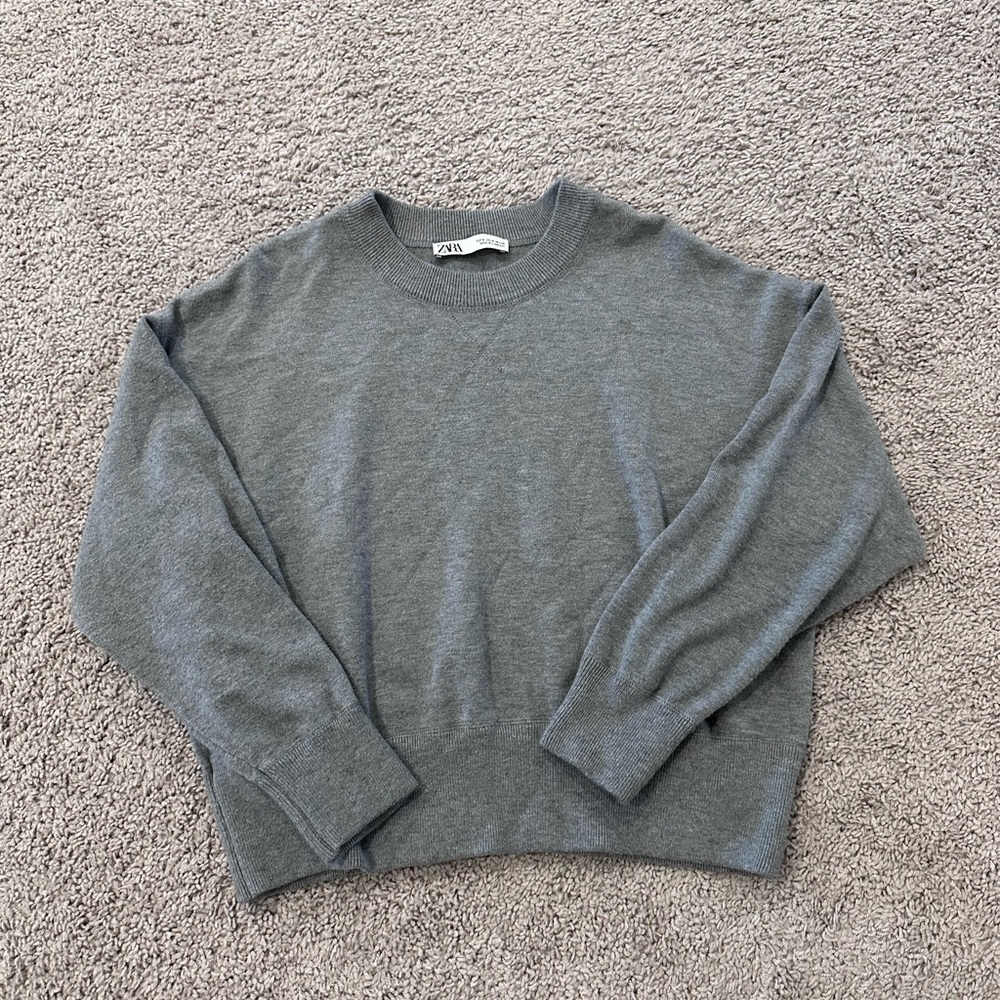 Zara Gray Knit Sweater